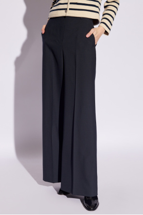 Theory High-waisted creased trousers