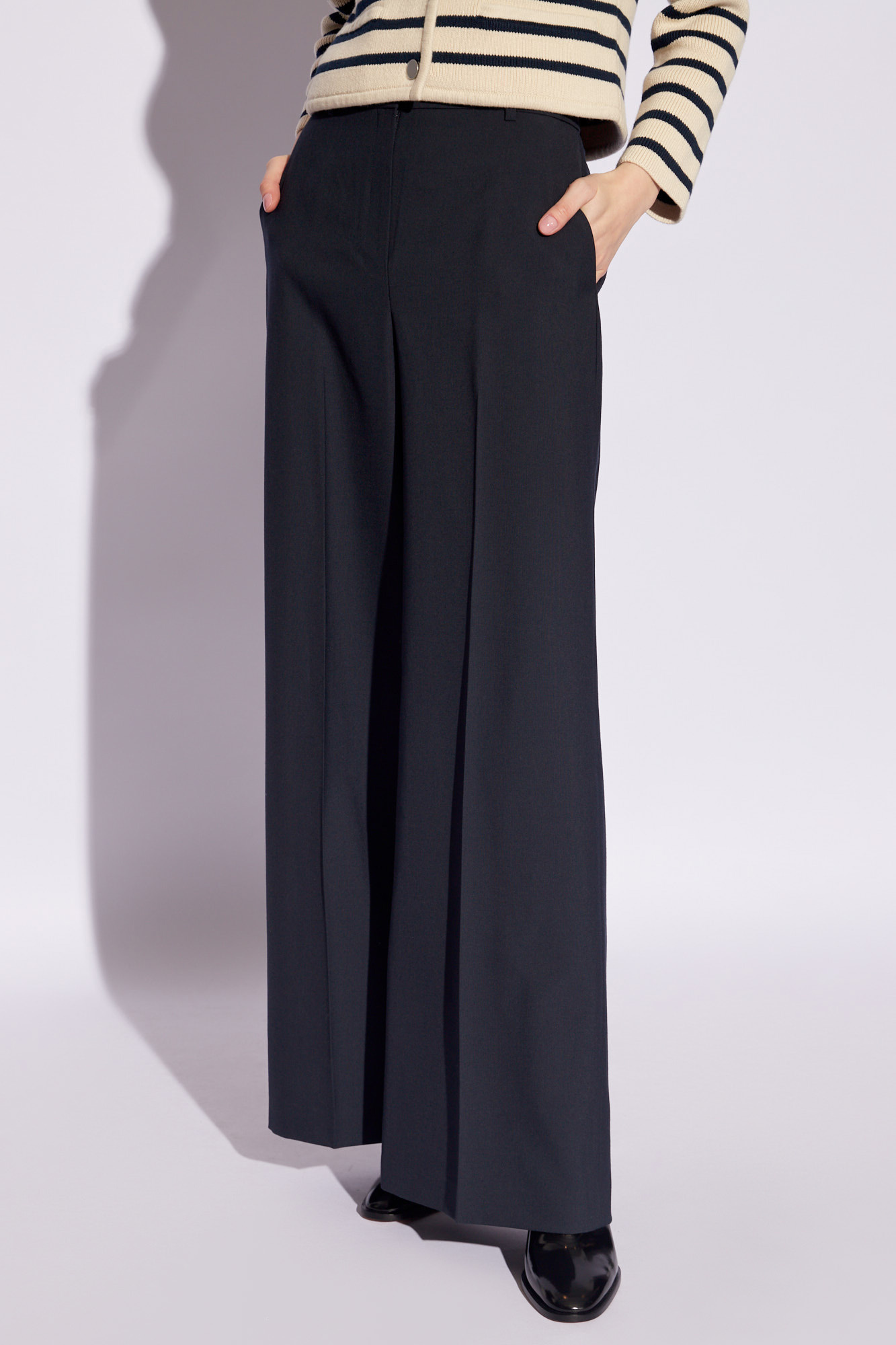 Theory High-waisted creased trousers