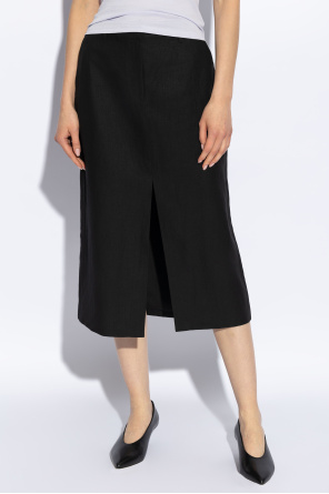 Theory Linen skirt with front slit