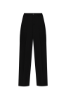 Helmut Lang BLACK Wool pants with crease