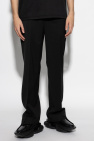 Helmut Lang BLACK Wool pants with crease