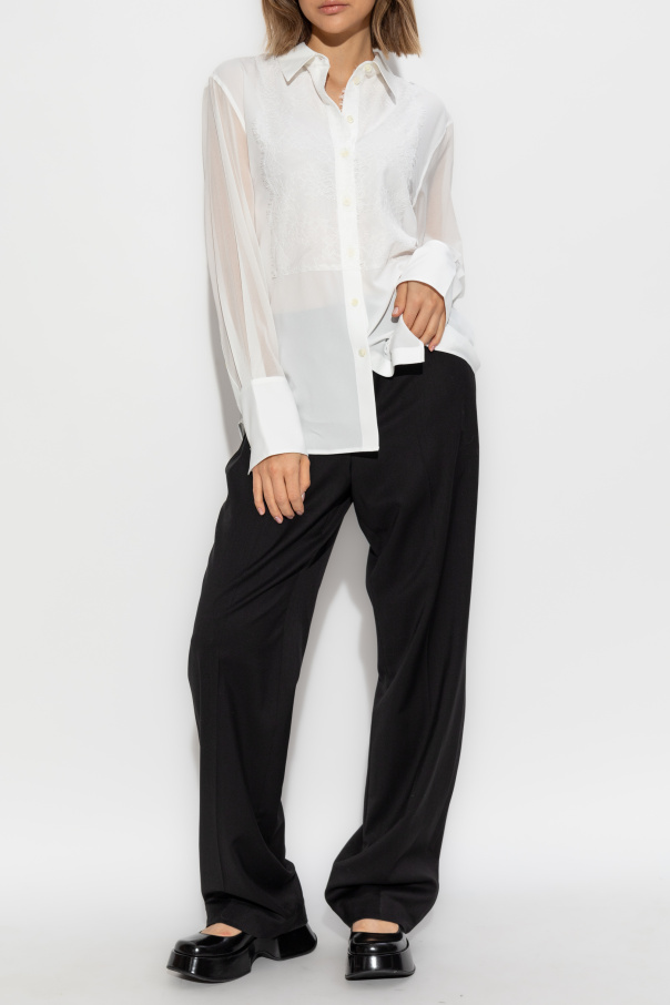 Helmut Lang Hose mit Gummizug in der Taille