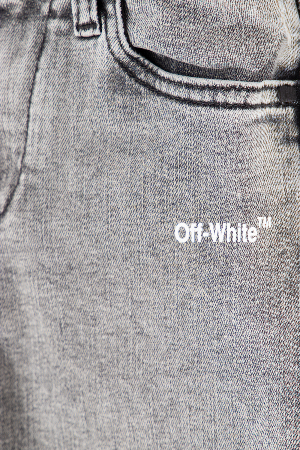 Off-White Kids White straight leg jeans