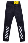 Off-White Kids Womens classic leggings with the logo stripe along the outside of the legs