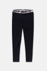lanvin enfant teen logo embroidered cotton trousers item