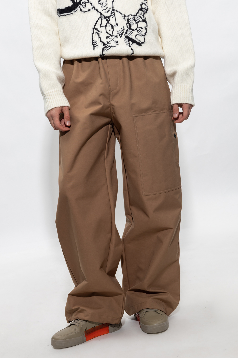 Off-White trousers Feminina with wide legs