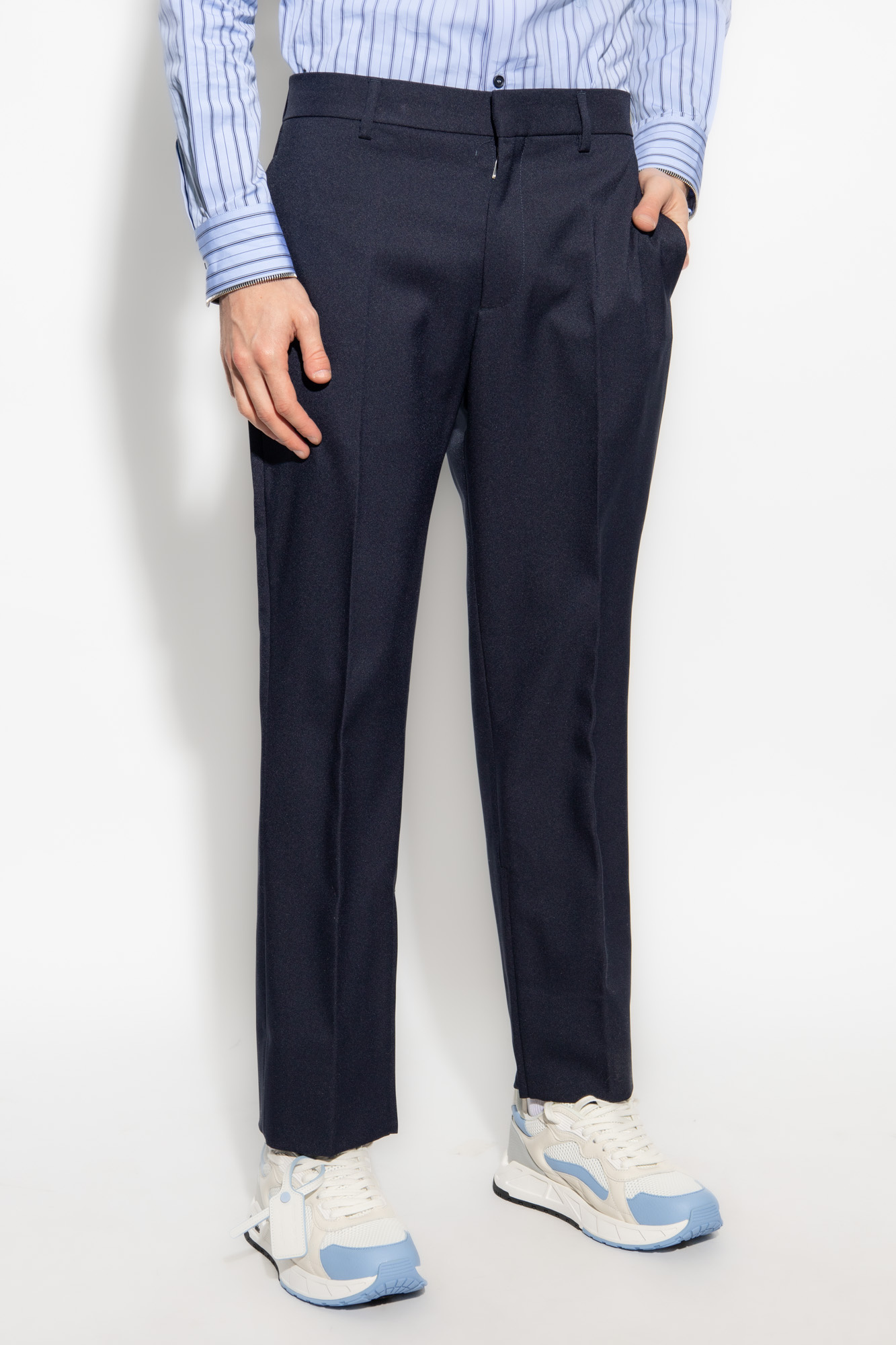 Off-White Pleat-front stride trousers