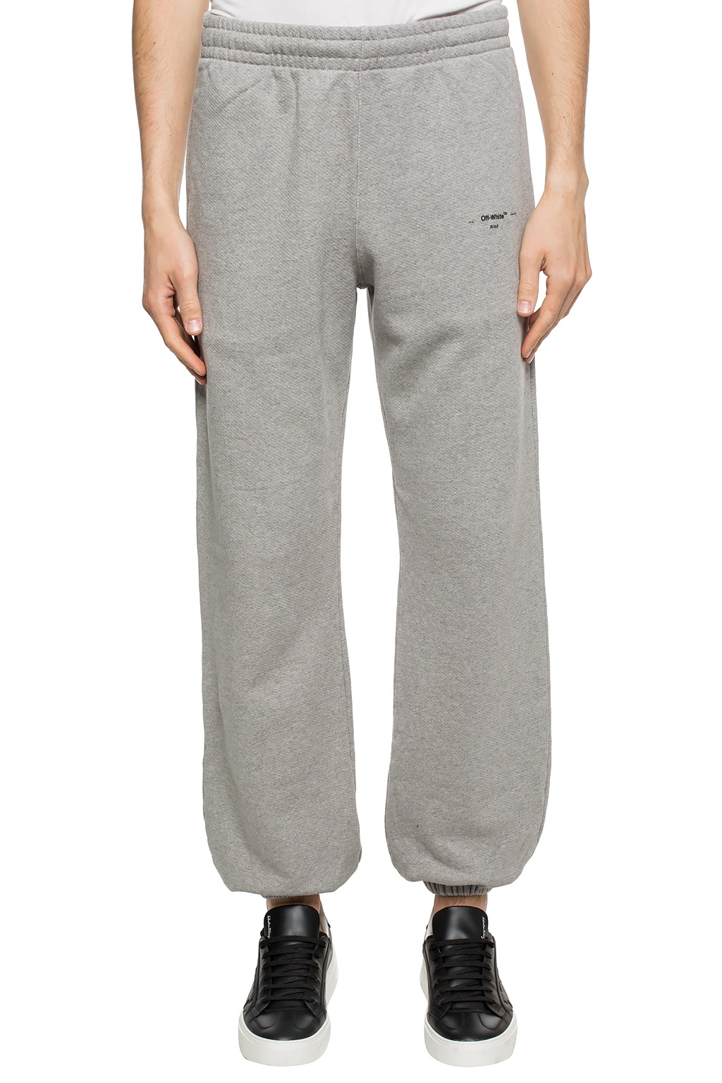 grey off white sweatpants