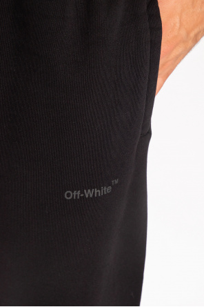 Off-White Sporty & Rich logo-print track shorts Orange