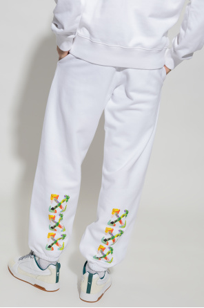 Off-White Tommy Jeans Limonkowozielone szorty z dżerseju z logo