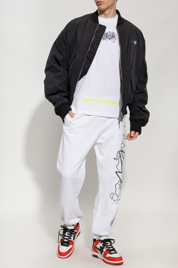Off-White monogram velvet shorts Black