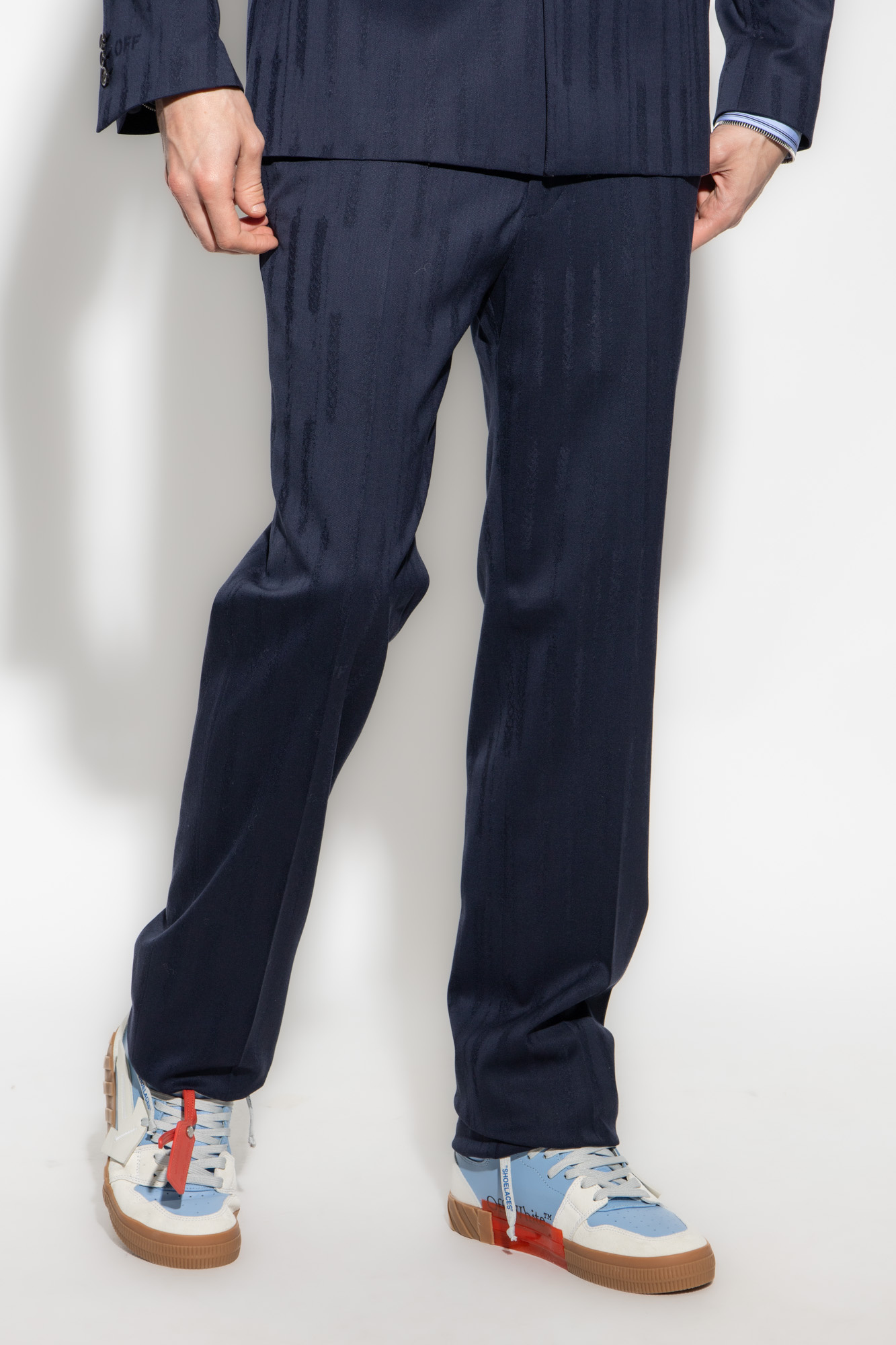 Off-White Wool pleat-front trousers