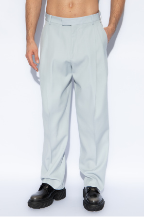 Off-White salmon trousers with logo