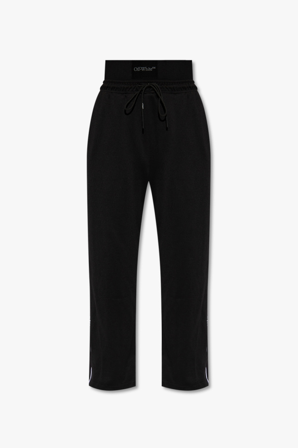 Off-White PINKO logo-plaque high-waisted jeans
