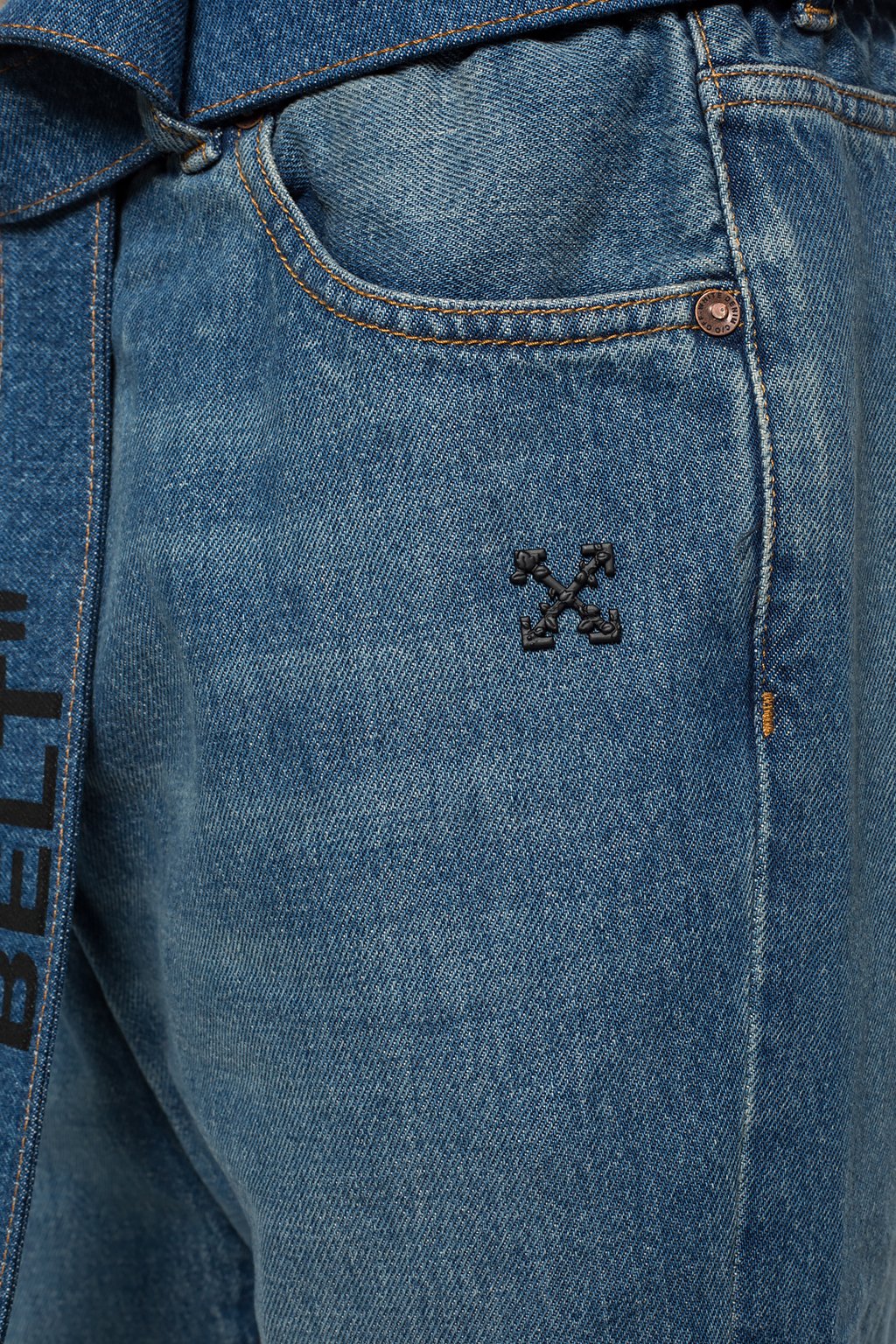 off white striped jeans