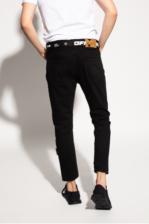 Off-White N 21 Kids logo-embroidered velour track pants