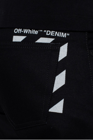 Off-White Dr Denim Echo high-waist wide-legged jeans in mid blue