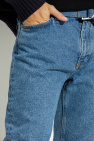 Off-White BLUE Slim fit jeans with belt