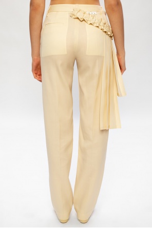 Off-White Wool trousers with pleated panel