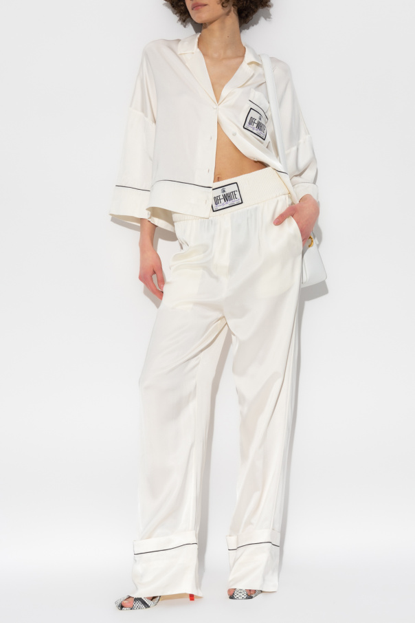 Off-White flared trousers with logo