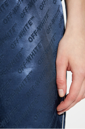 Off-White Satin trousers with monogram