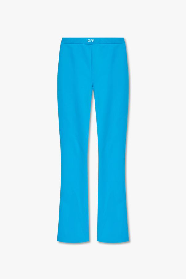 Off-White Trousers Velour with logo