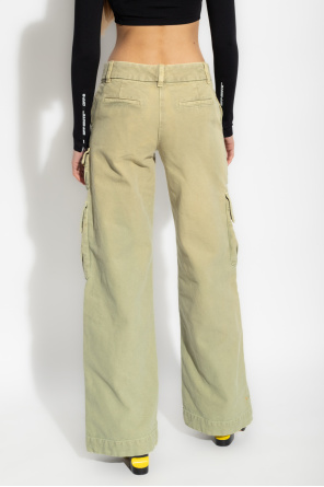 Off-White Trousers pleated with multiple pockets