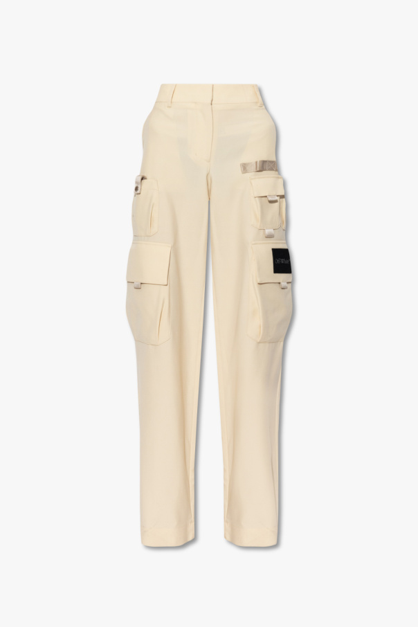 Off-White trousers Damson with logo