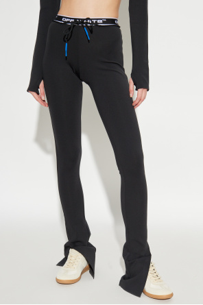 Off-White Flared trousers with a slit