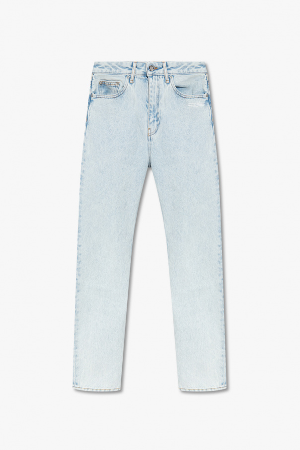 Off-White Sunflower wide-leg faded jeans