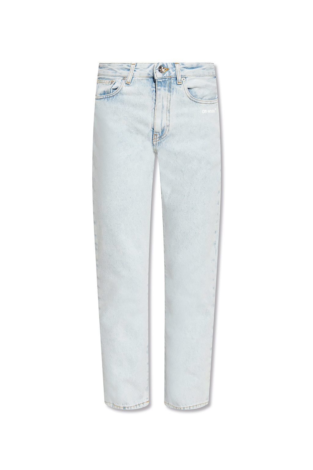 Off-White logo jeans rag bone trousers blk