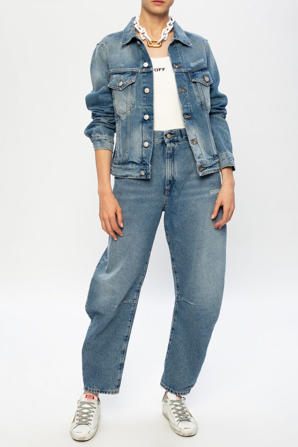 Off-Look Logo jeans