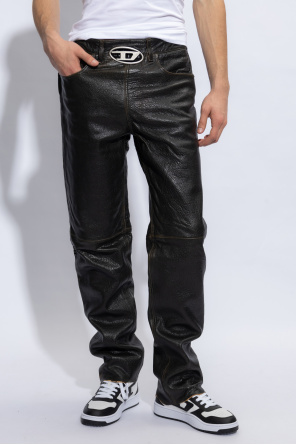 Diesel ‘P-KOOMAN’ leather trousers
