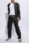 Diesel BROWN ‘P-KOOMAN’ leather trousers