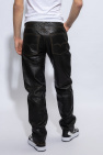 Diesel BROWN ‘P-KOOMAN’ leather trousers