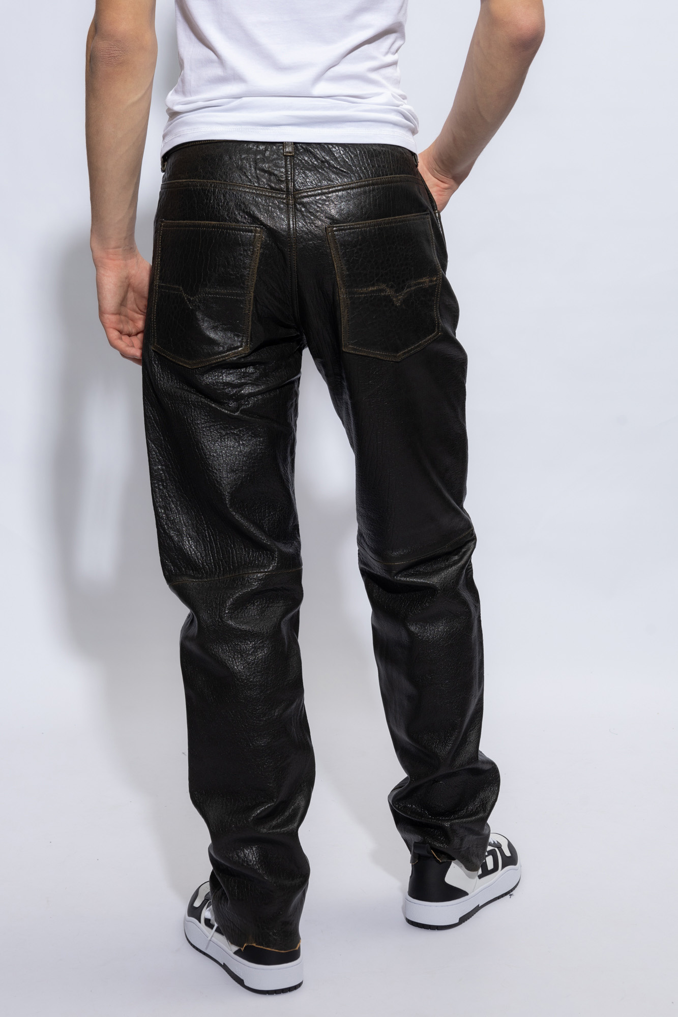 Diesel ‘P-KOOMAN’ leather trousers