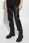 Diesel BLACK ‘P-METAL’ leather trousers