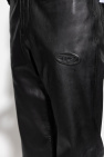 Diesel BLACK ‘P-METAL’ leather trousers