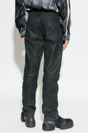 Diesel Calças de couro ‘P-VYLL-DMBI’