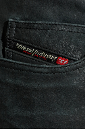 Diesel Calças de couro ‘P-VYLL-DMBI’