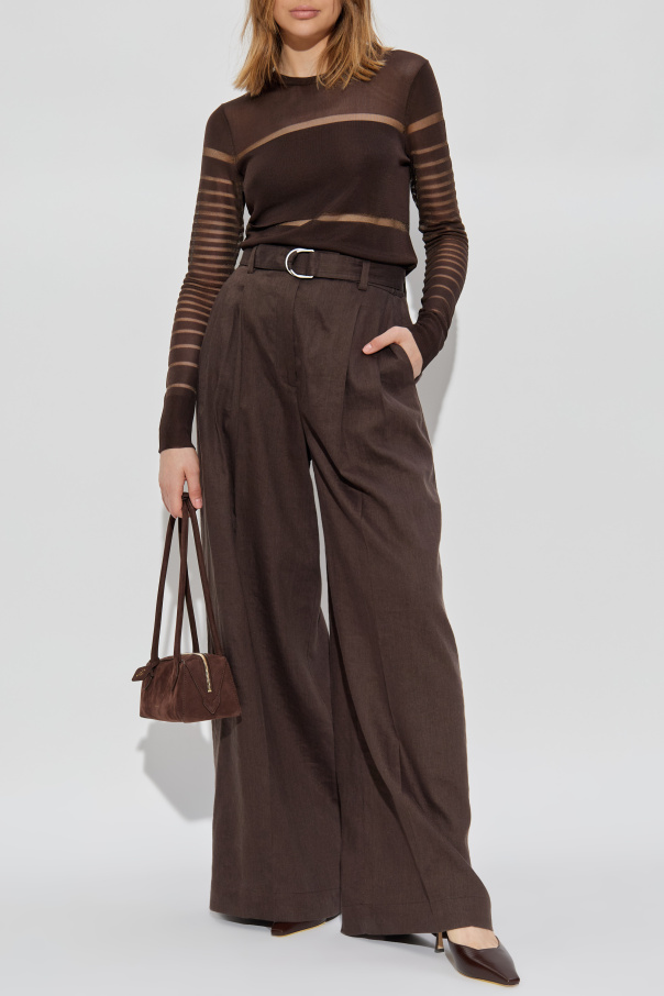 Helmut Lang Wide-leg crease trousers