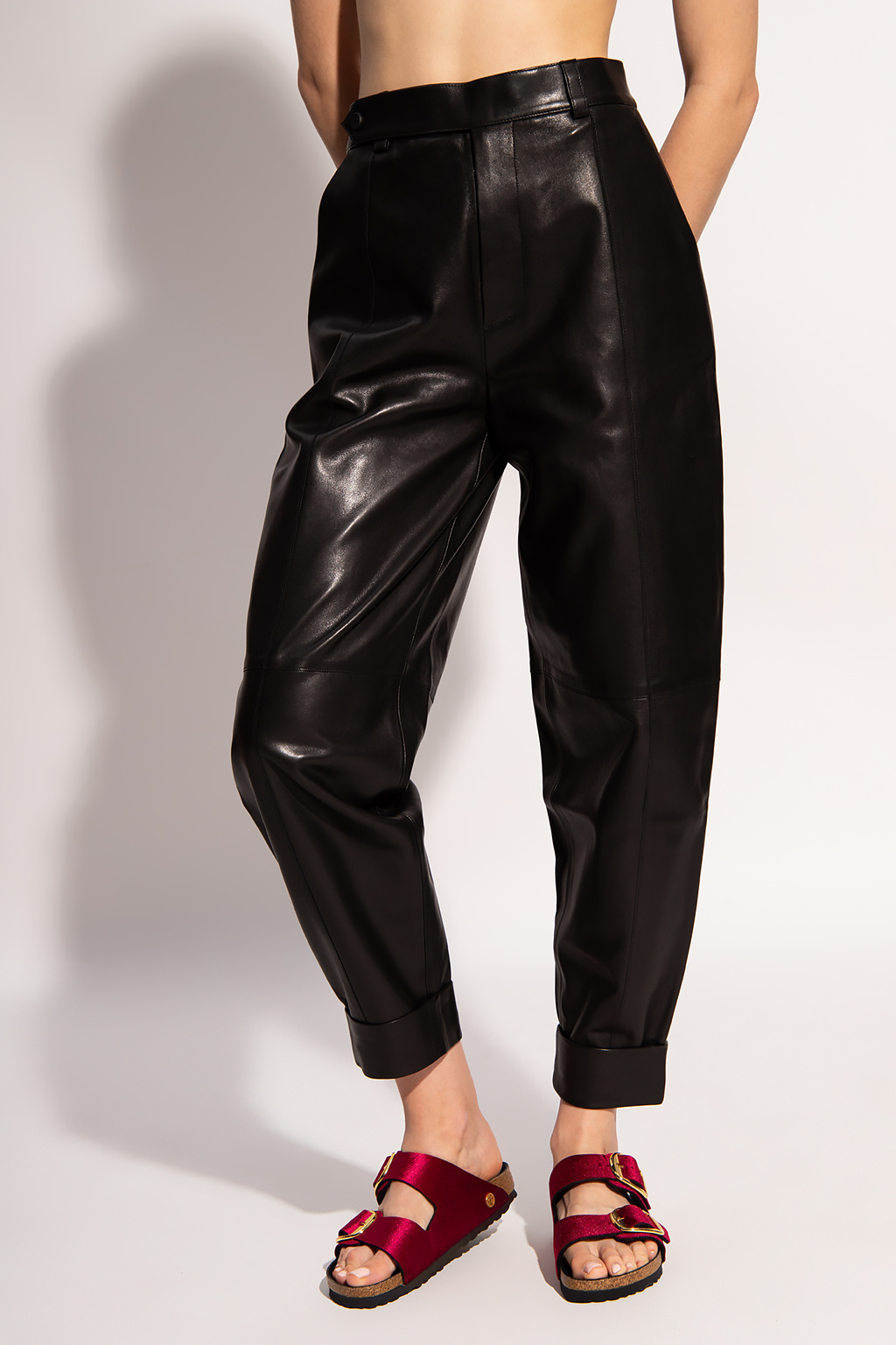 Aeron Leather blu trousers