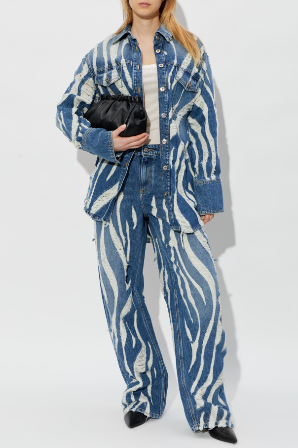 Blumarine Jeansy z efektem vintage