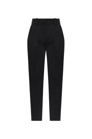 Wool pleated trousers