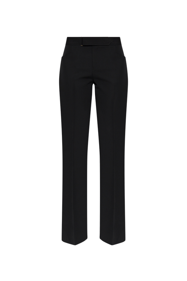 Wool trousers with belt od Balmain