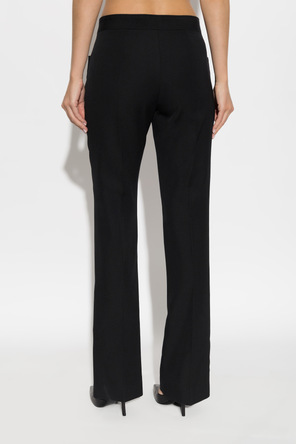 Balmain Vlnené nohavice s opaskom