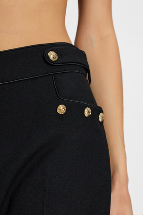 Balmain Pantalones de lana con raya