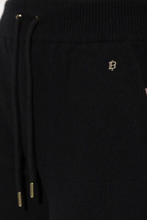 Balmain Wool trousers with sewn-in logo