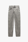 Topman Pantaloncini di jeans spray-on grigi con strappi