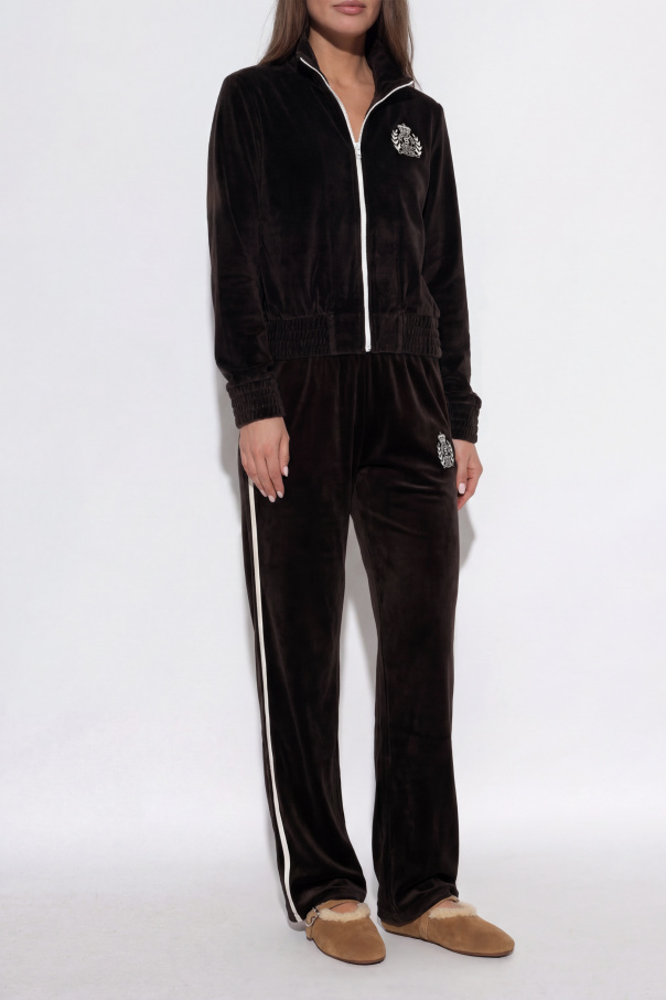 Sporty & Rich Velvet sweatpants with logo